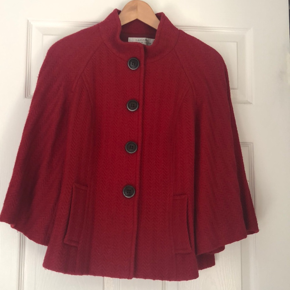 TAHARI Red short wool jacket